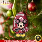 Alabama Crimson Tide And Mickey Mouse Ornament Personalized Your Name