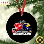 Alabama Crimson Tide vs. Michigan Wolverines Playoff Semifinal 2024 Rose bowl game ornament