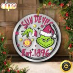 Arizona State Sun Devils Grinch Circle Ornaments Christmas