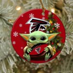 Atlanta Falcons Baby Yoda NFL Ornaments 2022