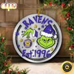 Baltimore Ravens Grinch Circle Ornaments Christmas