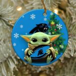 Carolina Panthers Baby Yoda NFL Ornaments 2022