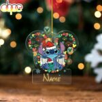 Custom Name Lilo Stitch Christmas Ornament Hanging