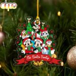 Custom Name Mickey Mouse And Friends Christmas Ornament