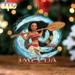 Custom Name Moana Christmas Acrylic Ornament Hanging