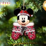 Custom Name NFL Atlanta Falcons Football Team Mickey Mouse Glove Christmas Ornament