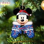 Custom Name NFL Buffalo Bills Football Mickey Mouse Glove Christmas Ornament