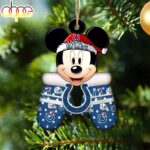 Custom Name NFL Indianapolis Colts Football Mickey Mouse Glove Christmas Ornament