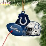 Custom Name NFL Indianapolis Colts Merry Christmas Ornament Decoration