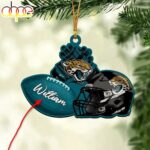 Custom Name NFL Jacksonville Jaguars Merry Christmas Ornament Decoration