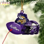 Custom Name NFL Minnesota Vikings Merry Christmas Ornament Decoration