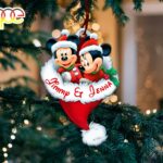 Customize Name Mickey Minnie Christmas Ornament