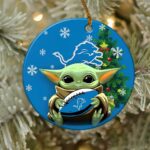 Detroit Lions Baby Yoda NFL Ornaments 2022