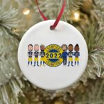 Football Christmas Tree Ornament Los Angeles Rams Champions NFL Ornaments 2022