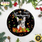 French Bulldog Happy Thanksgiving Ornament Hallothanksmas Decor Thanksgiving Gifts For Friends