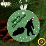 Funny Bigfoot Pulling Christmas Tree Bigfoot Yard Ornament