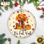 German Shepherd Dog It’s Fall Y’all Thanksgiving Ornament For Thanksgiving Door Decor