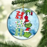 Grinch Christmas Ho Ceramic Ornament