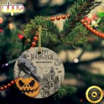 Happy Halloween Ornaments Round Ceramic Christmas Ornaments