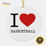 I Love Basketball Ceramic NBA Christmas Ornaments