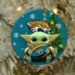 Jacksonville Jaguars Baby Yoda NFL Football Ornaments 2022