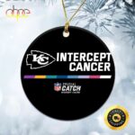 Kansas City Chiefs Intercept Cancer 2022 Hallmark NFL Ornaments 2022