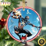 Marvel Miles Morales Captain America 80th Anniversary Captain Marvel Ornament