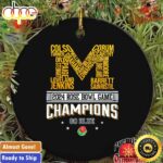 Michigan Wolverines 2024 Rose Bowl Game Champions go Blue ornament tree Decoration