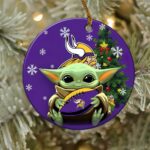 Minnesota Vikings Baby Yoda NFL Football Ornaments 2022