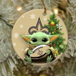 New Orleans Saints Baby Yoda NFL Football Ornaments 2022