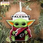 NFL Atlanta Falcons Baby Yoda Star Wars Christmas Tree Ornament Decoration