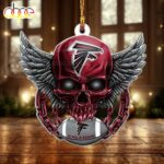 NFL Atlanta Falcons Football Skull Christmas Ornament Hanging Decor