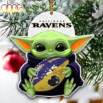 NFL Baltimore Ravens Baby Yoda Star Wars Christmas Tree Ornament Decoration