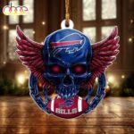 NFL Buffalo Bills Football Skull Christmas Ornament Hanging Decor