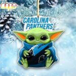 NFL Carolina Panthers Baby Yoda Star Wars Christmas Tree Ornament Decoration