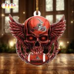 NFL Cleveland Browns Football Skull Christmas Ornament Hanging Decor