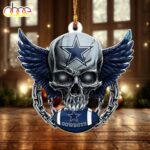 NFL Dallas Cowboys Football Skull Christmas Ornament Hanging Decor