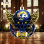 NFL Los Angeles Rams Football Skull Christmas Ornament Hanging Decor