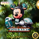 NFL Miami Dolphins Mickey Mouse Ornament Personalized Your Name