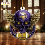 NFL Minnesota Vikings Football Skull Christmas Ornament Hanging Decor