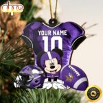 NFL Minnesota Vikings Mickey Mouse Christmas Ornament Custom Your Name And Number