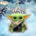 NFL New Orleans Saints Baby Yoda Star Wars Christmas Tree Ornament Decoration