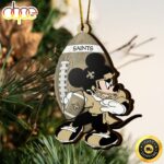 NFL New Orleans Saints Mickey Mouse Christmas Ornament