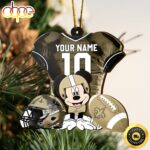 NFL New Orleans Saints Mickey Mouse Christmas Ornament Custom Your Name And Number