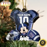 NFL New York Giants Mickey Mouse Christmas Ornament Custom Your Name And Number