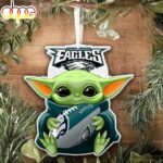 NFL Philadelphia Eagles Baby Yoda Star Wars Christmas Tree Ornament Decoration