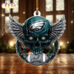 NFL Philadelphia Eagles Football Skull Christmas Ornament Hanging Decor