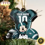 NFL Philadelphia Eagles Mickey Mouse Christmas Ornament Custom Your Name And Number