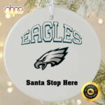 NFL Philadelphia Eagles Santa Stop Here NFL Football Ornaments