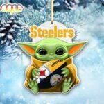 NFL Pittsburgh Steelers Baby Yoda Star Wars Christmas Tree Ornament Decoration